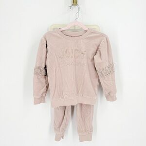 Juicy Couture Kids Matching Set in Light Pink